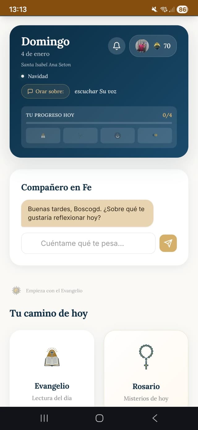 Pantalla principal de Refugio
